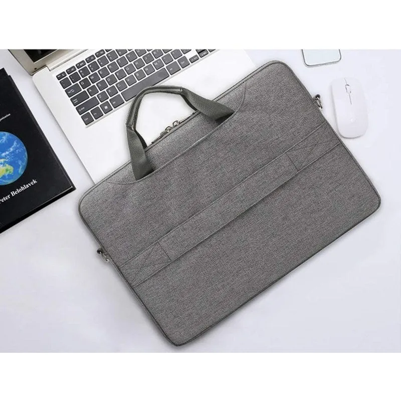 THE CLOWNFISH CoolBELL Messenger Bag - Lightweight, Durable | Removable Shoulder Strap | Fits 15.6 inch Laptops | Grey