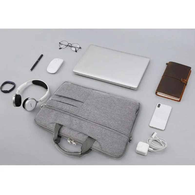 THE CLOWNFISH CoolBELL Messenger Bag - Lightweight, Durable | Removable Shoulder Strap | Fits 15.6 inch Laptops | Grey