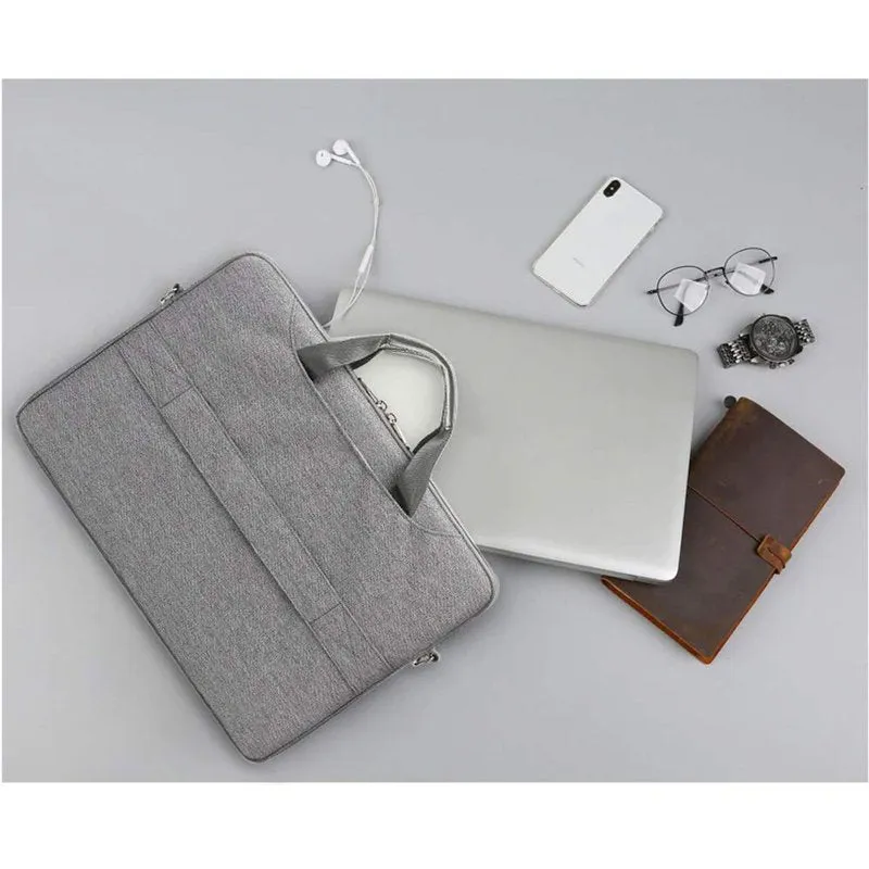 THE CLOWNFISH CoolBELL Messenger Bag - Lightweight, Durable | Removable Shoulder Strap | Fits 15.6 inch Laptops | Grey