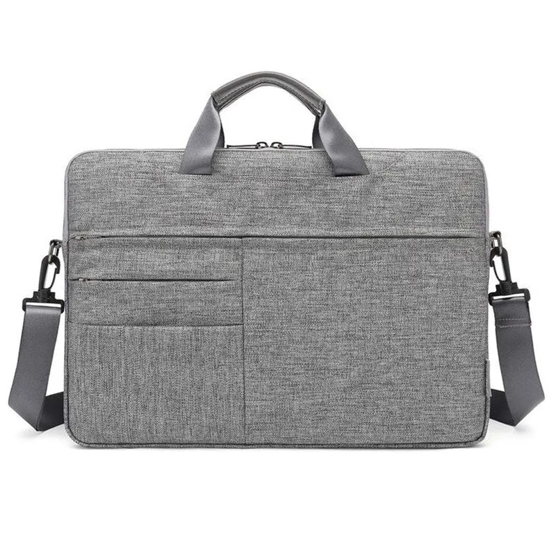 THE CLOWNFISH CoolBELL Messenger Bag - Lightweight, Durable | Removable Shoulder Strap | Fits 15.6 inch Laptops | Grey