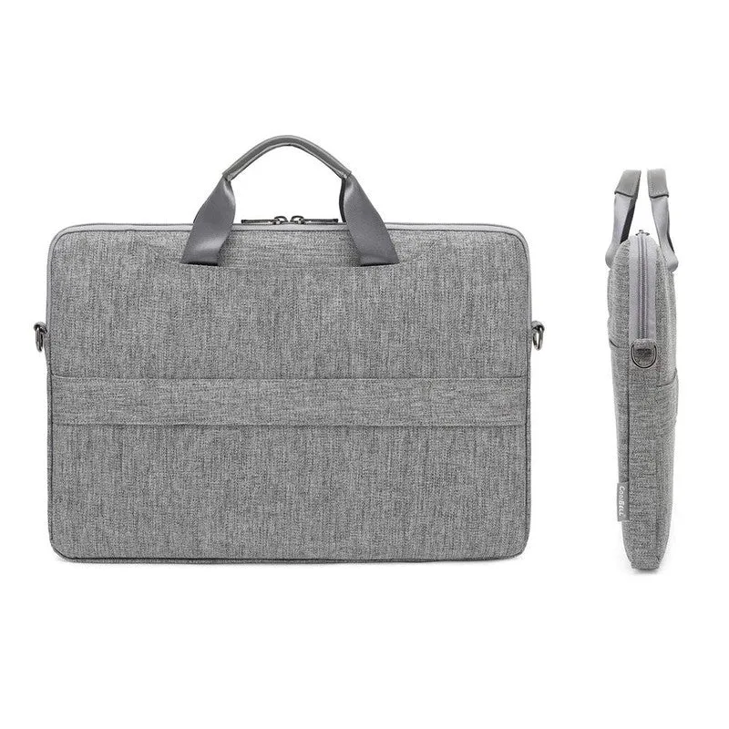 THE CLOWNFISH CoolBELL Messenger Bag - Lightweight, Durable | Removable Shoulder Strap | Fits 15.6 inch Laptops | Grey