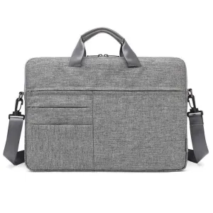 THE CLOWNFISH CoolBELL Messenger Bag - Lightweight, Durable | Removable Shoulder Strap | Fits 15.6 inch Laptops | Grey