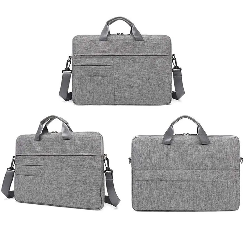 THE CLOWNFISH CoolBELL Messenger Bag - Lightweight, Durable | Removable Shoulder Strap | Fits 15.6 inch Laptops | Grey