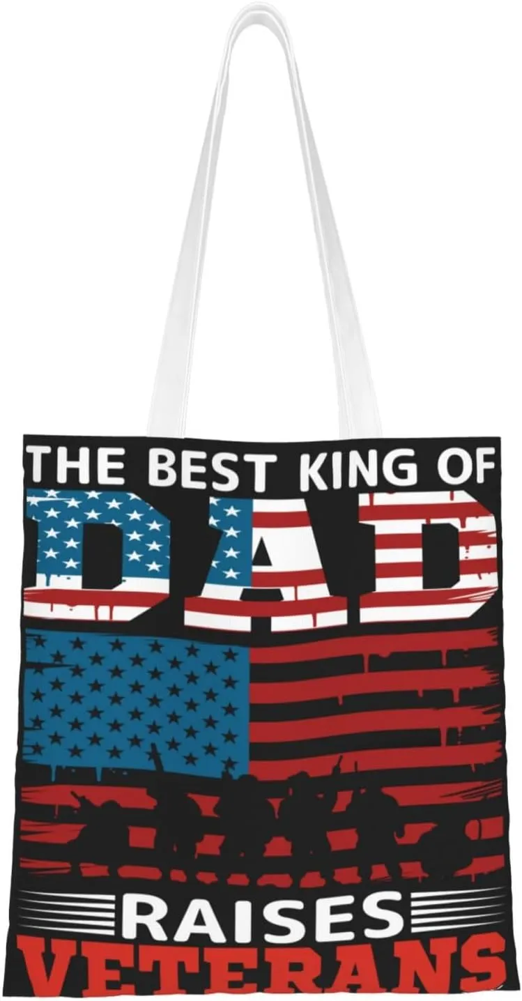 The Super Hero In My Life Is MY Dad Fathers Day Canvas Tote Bag for Women Grocery Shoulder Bags Shopping Handbags