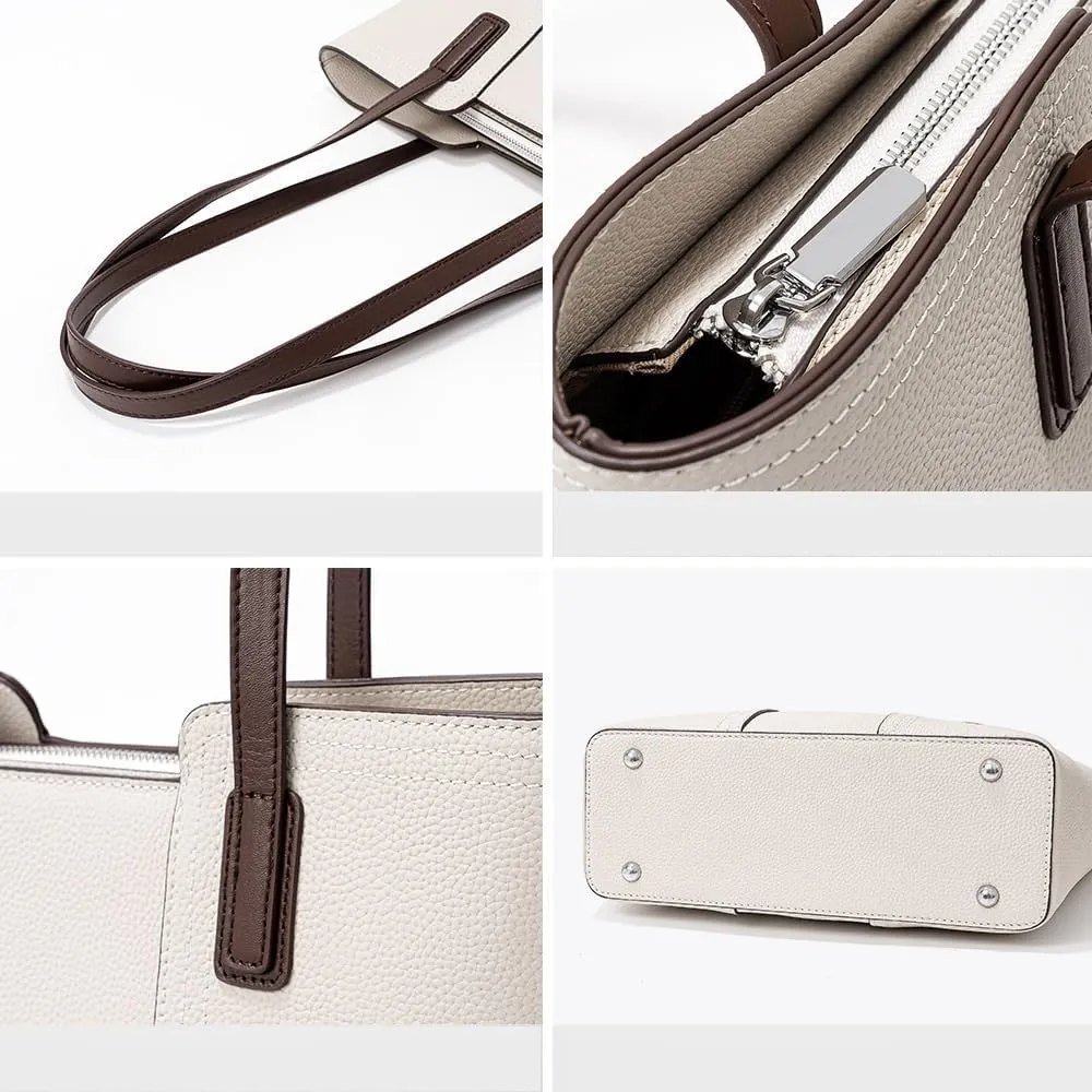 The Tote Bag for Women Genuine leather Top Handle Satchel Purse Shoulder Crossbody Handheld Bag for work Travel