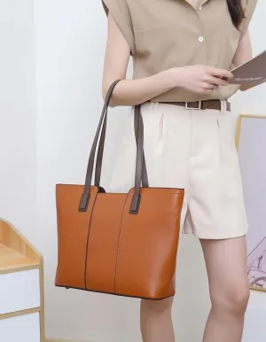 The Tote Bag for Women Genuine leather Top Handle Satchel Purse Shoulder Crossbody Handheld Bag for work Travel