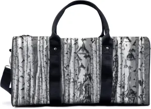 The Trunk Pattern Of The Eucalyptus Tree Travel Luggage Duffel Bag with Adjustable Strap Twig Sports Bag Lightweight Canvas Gym Tote Bag for Men and Women
