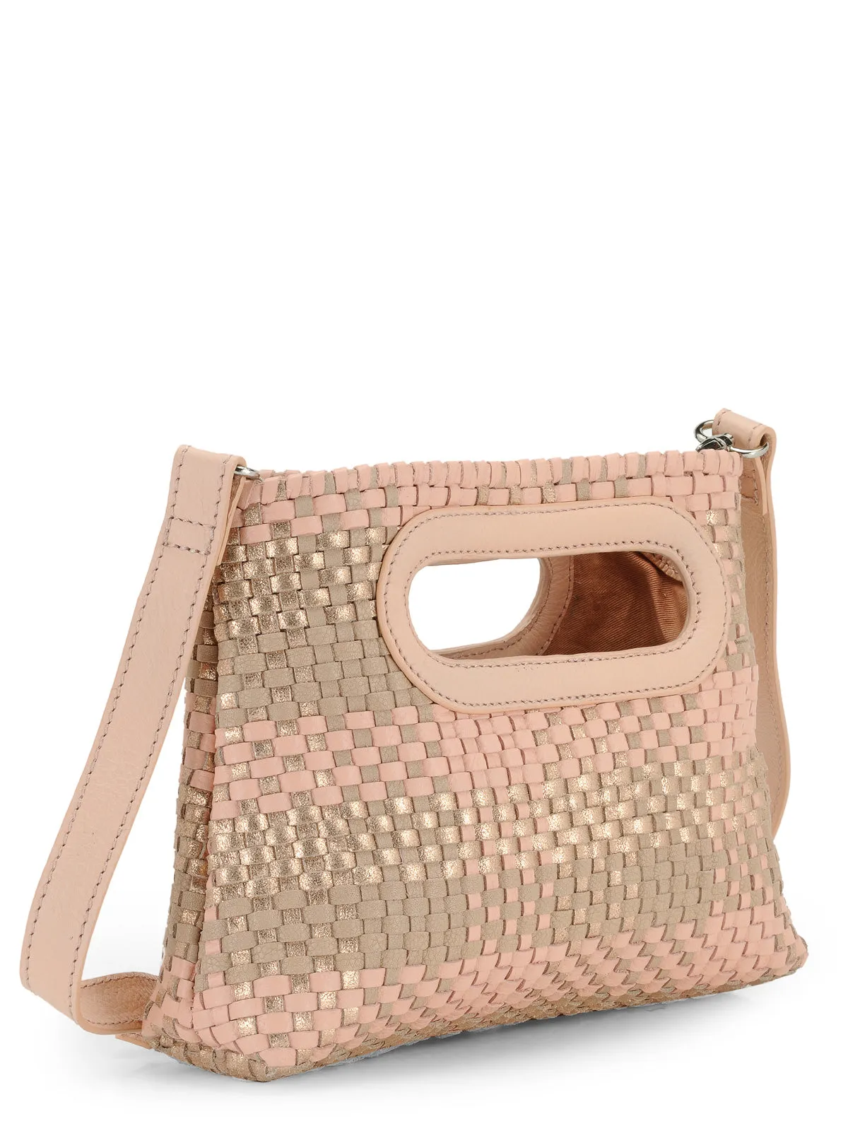 Three Color Woven Handheld Clutch