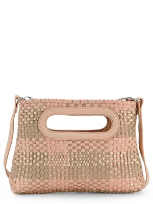 Three Color Woven Handheld Clutch