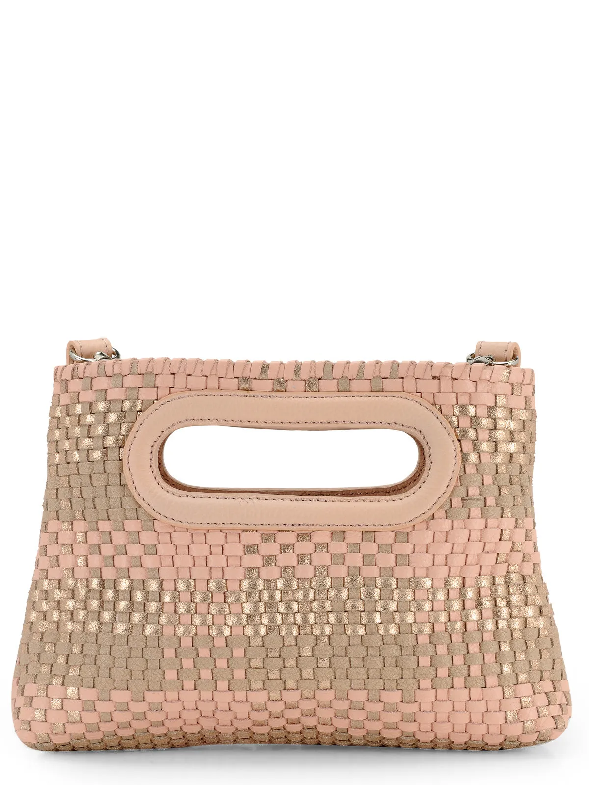 Three Color Woven Handheld Clutch