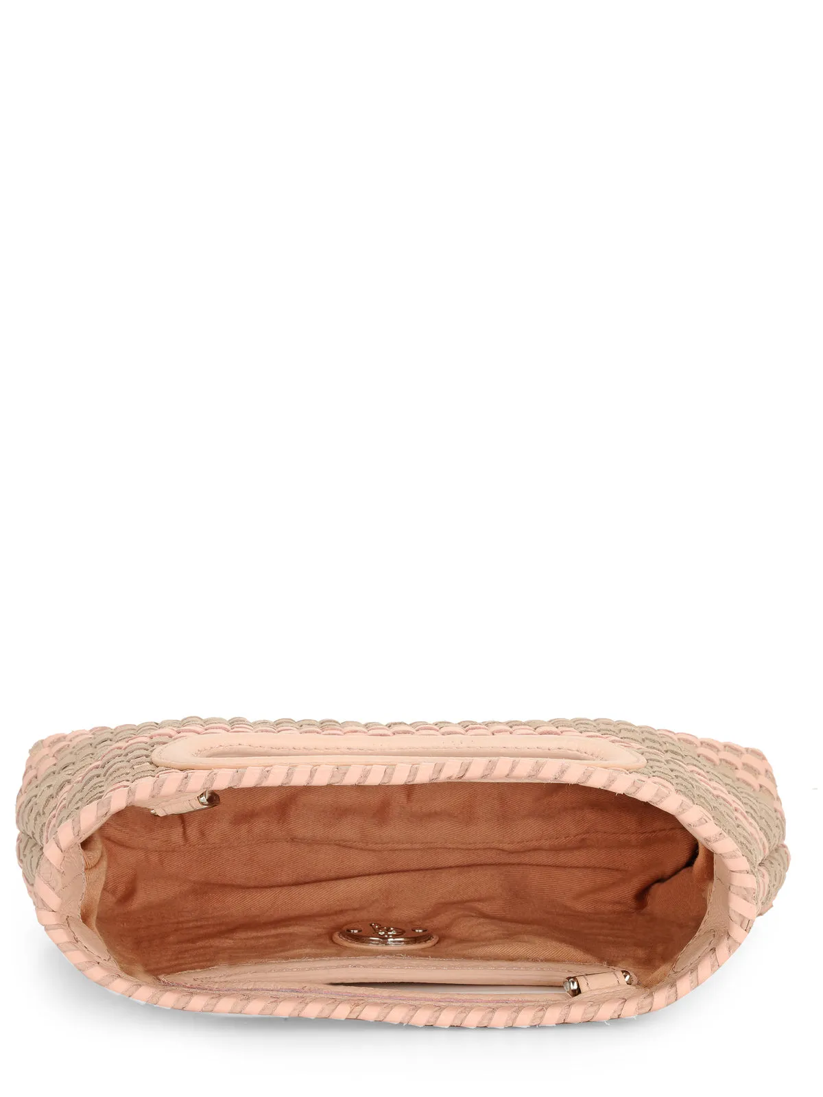 Three Color Woven Handheld Clutch