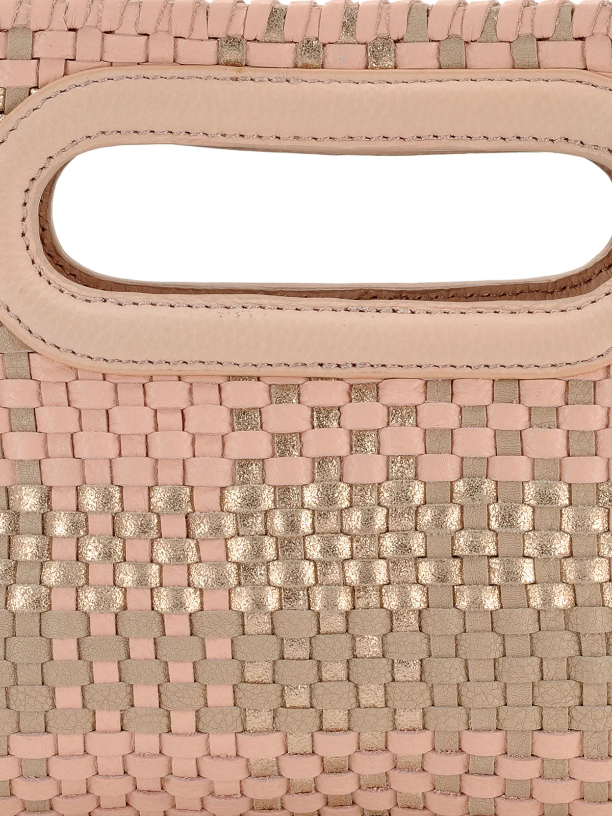 Three Color Woven Handheld Clutch