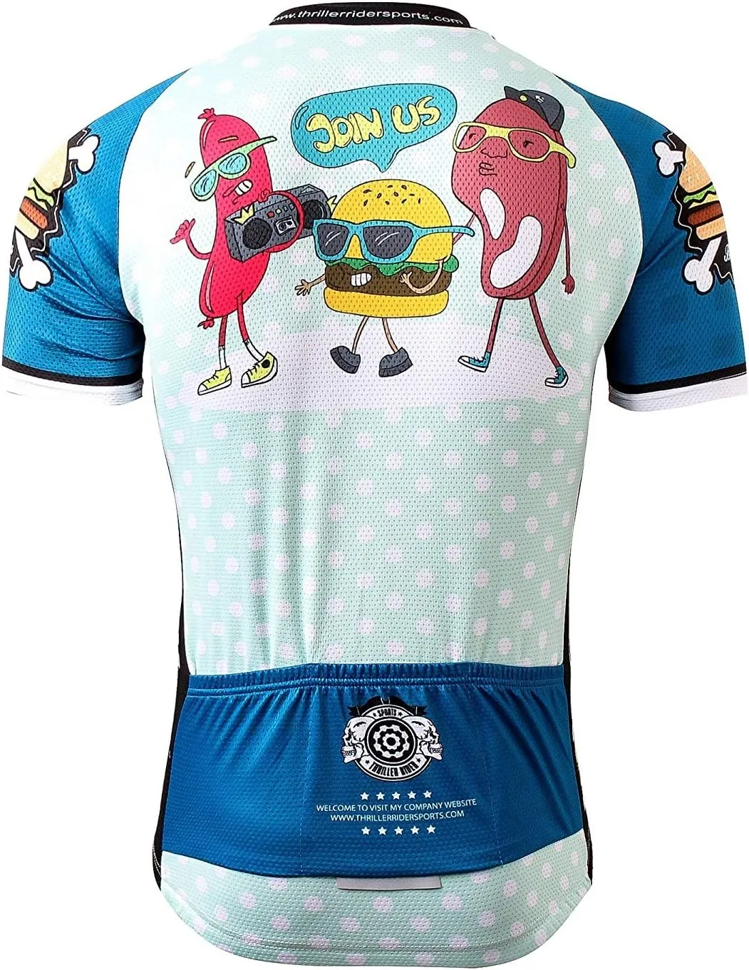 Thriller Rider Sports Mens Mountain Bike Short Sleeve Cycling Jersey Bike Tshirt