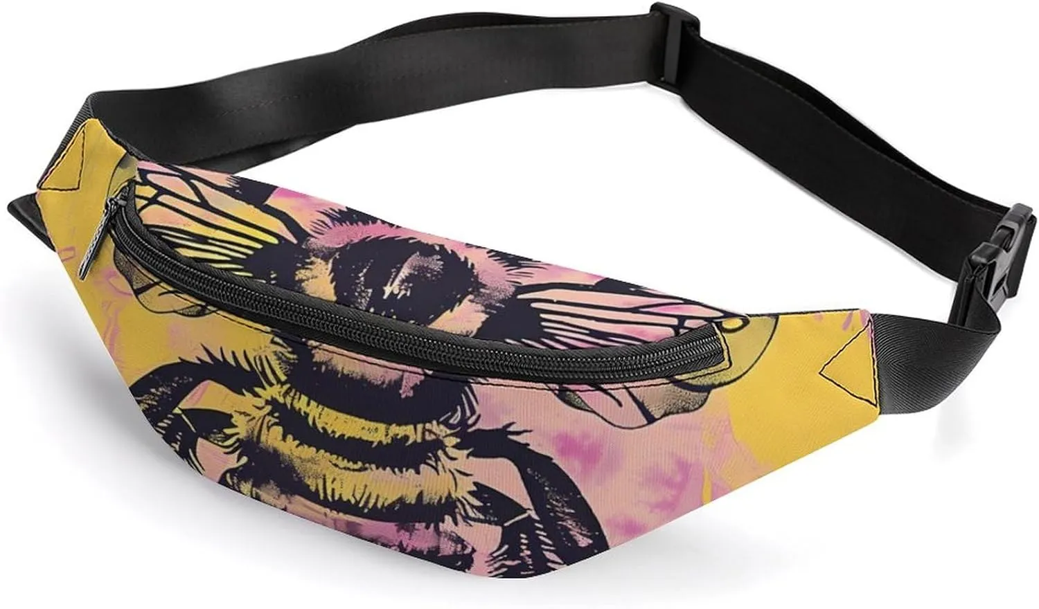 Tie Dye Bee Crossbody Fanny Pack Waist Packs Adjustable Shoulder Bags Sling Bag for Hiking Running Cycling