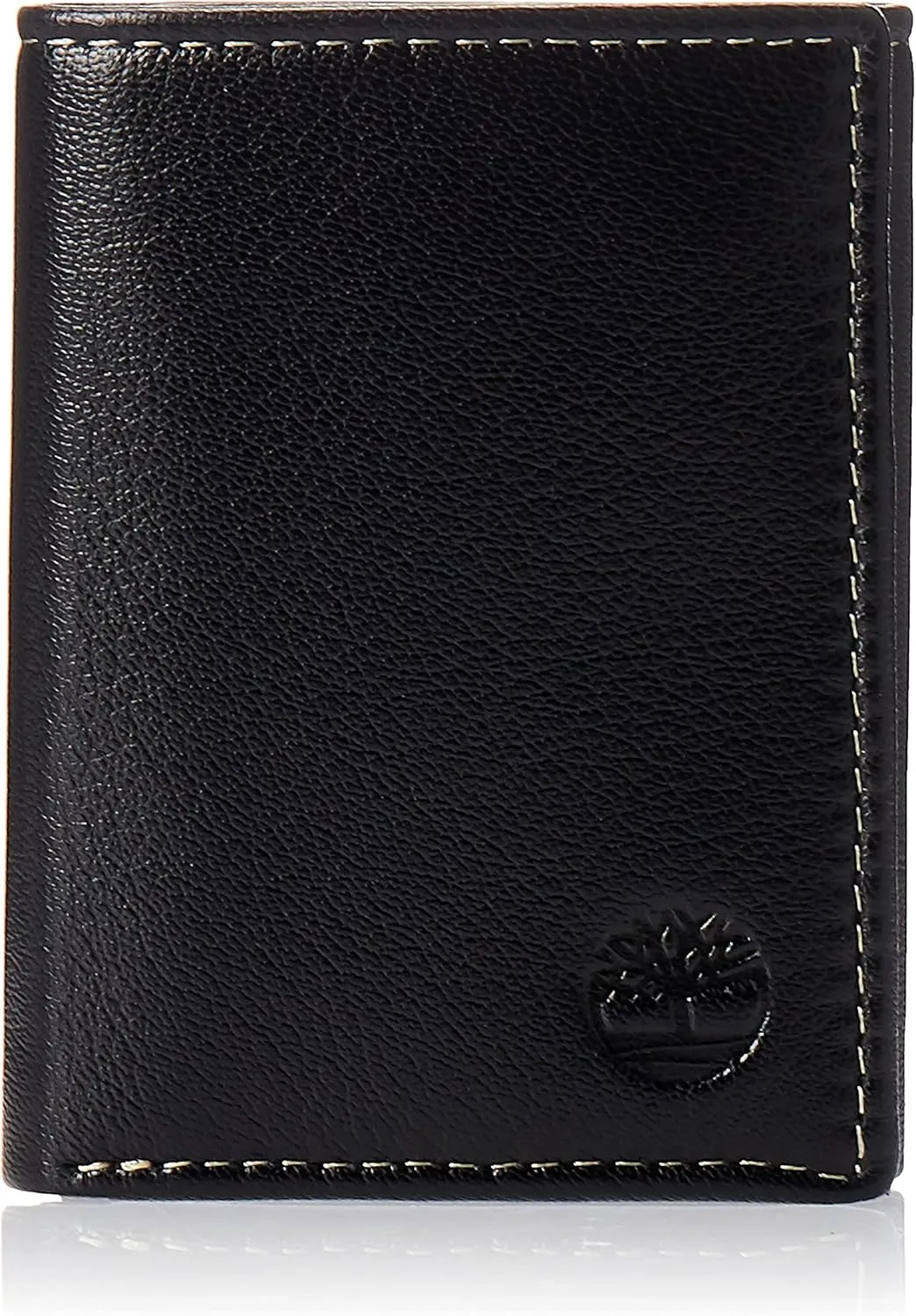 Timberland Men's Leather Trifold Wallet With Id Window, Black (Blix), One Size