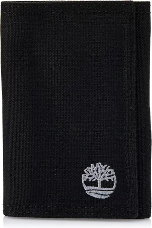 Timberland Men's Trifold Nylon Wallet, Black, One Size