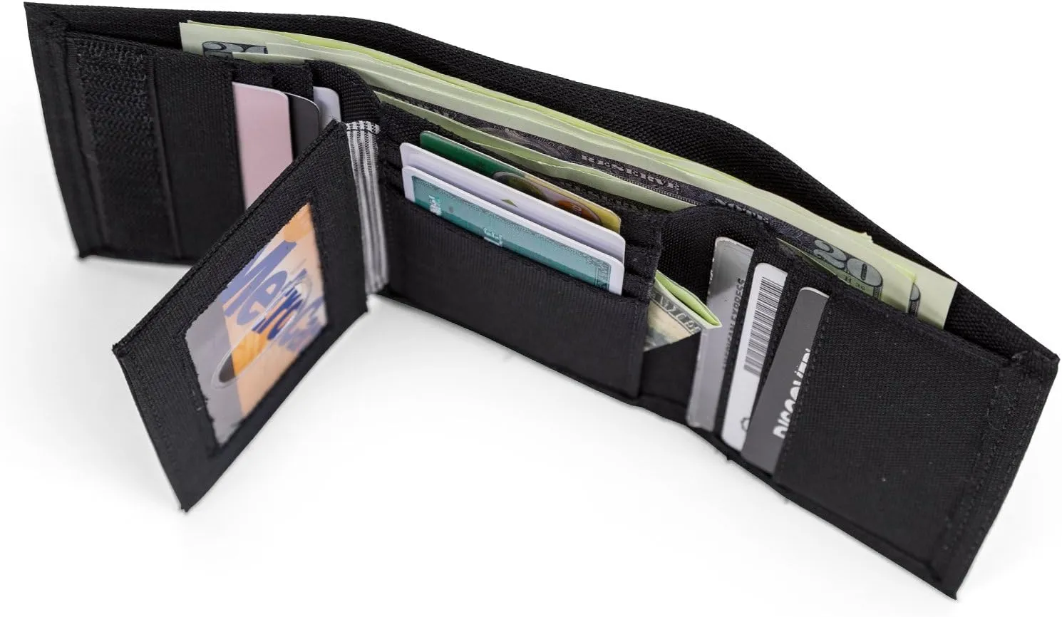 Timberland Men's Trifold Nylon Wallet, Black, One Size
