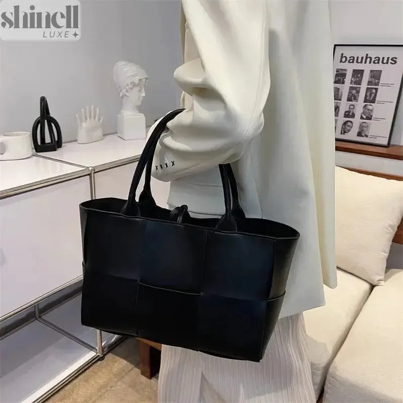 Timeless Woven Leather Tote Bag
