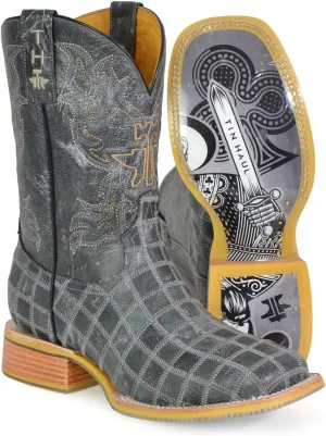 Tin Haul Men's King of Clubs Western Boot Broad Square Toe - 14-020-0077-0510 MU 11.5 EE US Multi