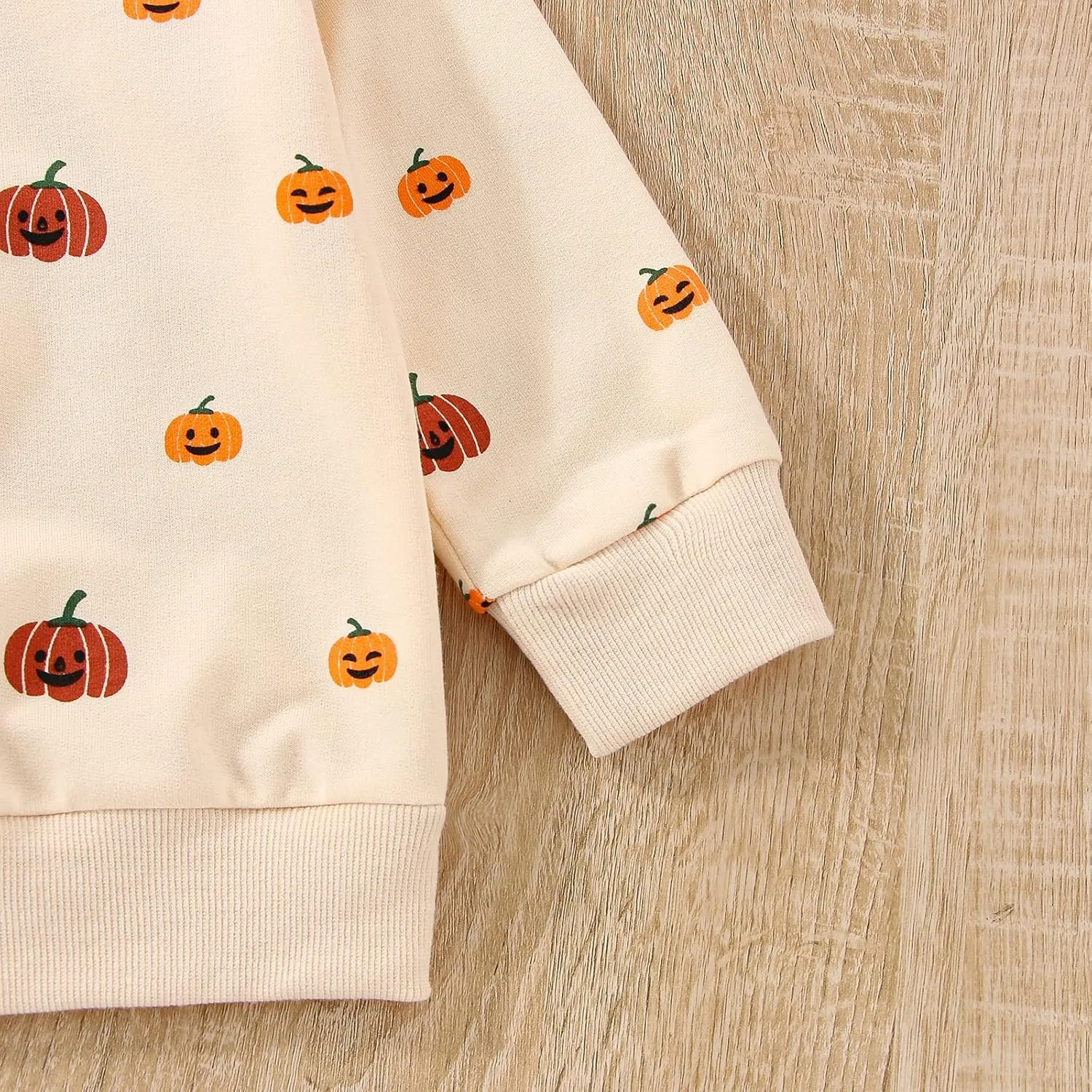 Toddler Infant Baby Girl Boy Halloween Outfit Pumpkin Sweatshirt Oversized Onesie Bubble Romper Sweater Clothes