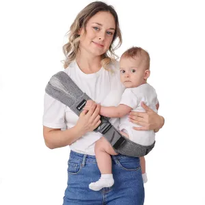 Toddler Sling, Ergonomic Baby Sling Carrier with Adjustable Strap, Soft Padding & Non-Slip Hip Seat, Perfect for Infant and Toddler(7-44 lbs), Premium Cotton (Steel Gray)