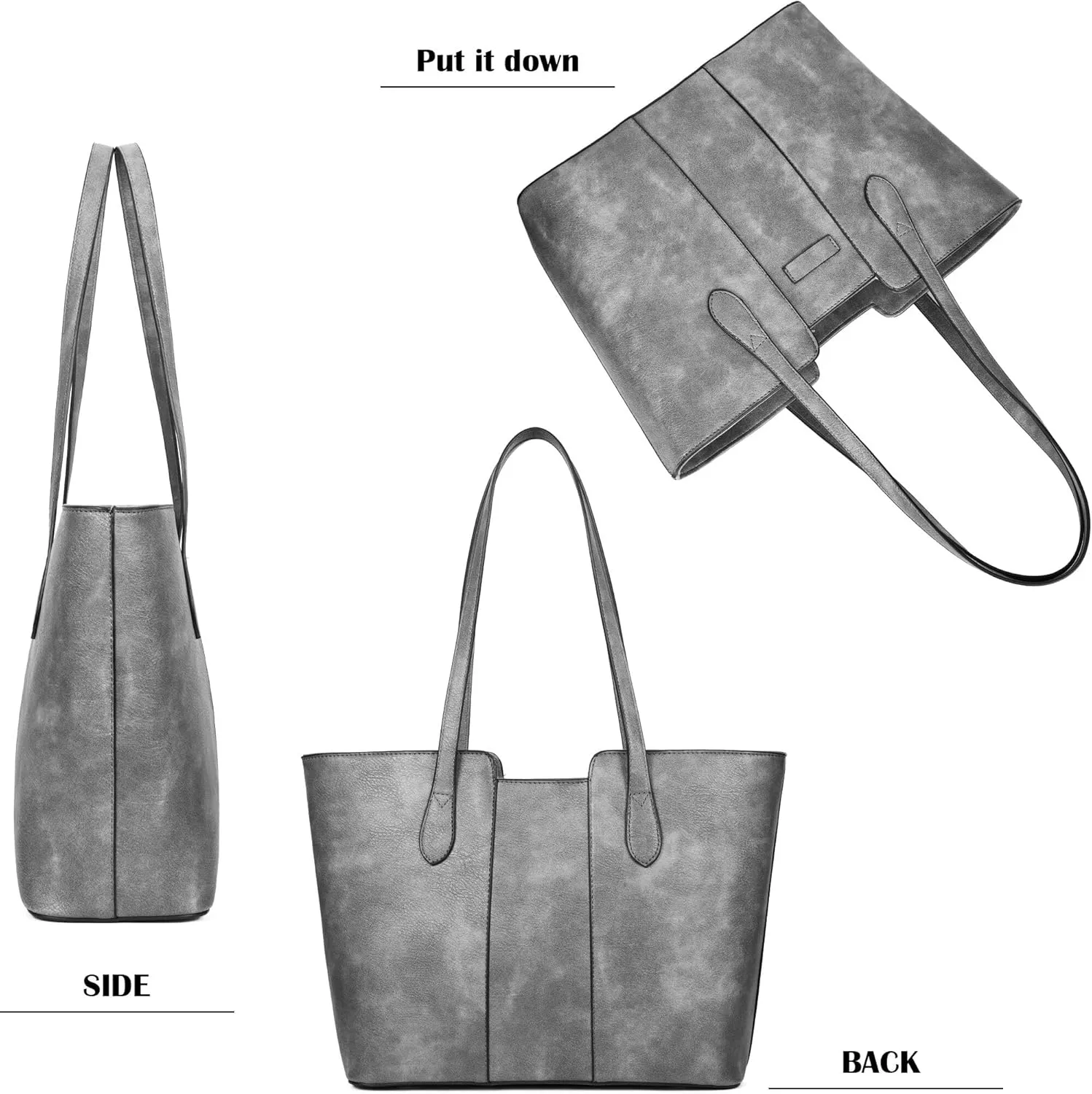 ToLFE Tote Bags for Women Purses and Handbags Top Handle Satchel PU Leather Shoulder Hobo Bags