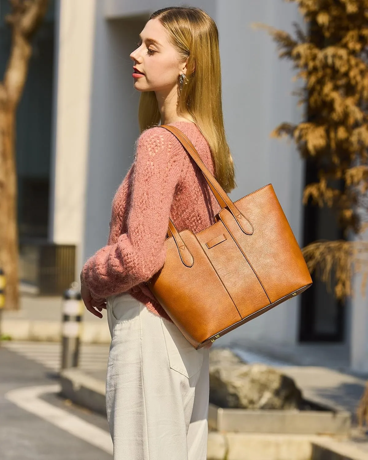 ToLFE Tote Bags for Women Purses and Handbags Top Handle Satchel PU Leather Shoulder Hobo Bags