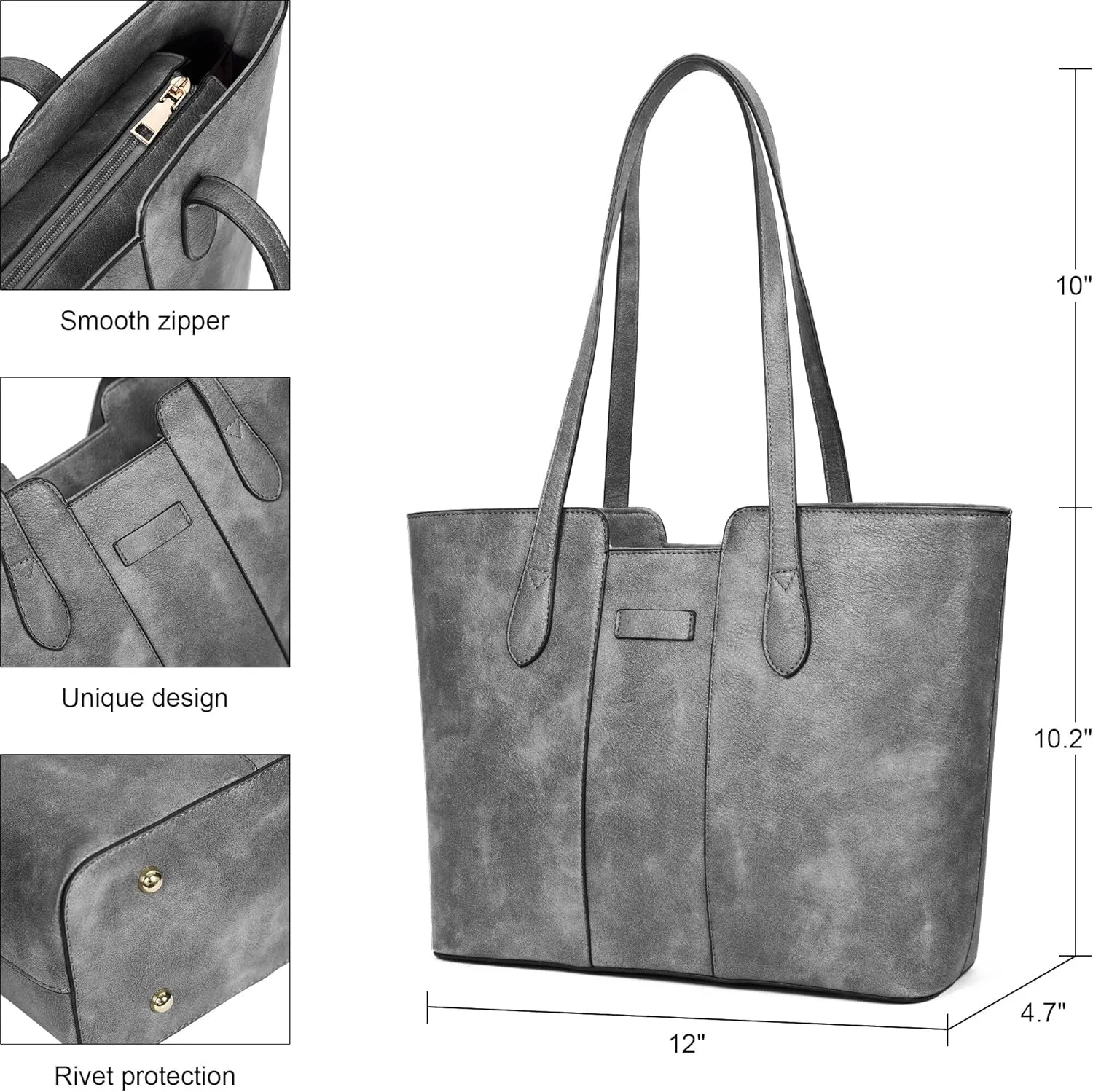 ToLFE Tote Bags for Women Purses and Handbags Top Handle Satchel PU Leather Shoulder Hobo Bags