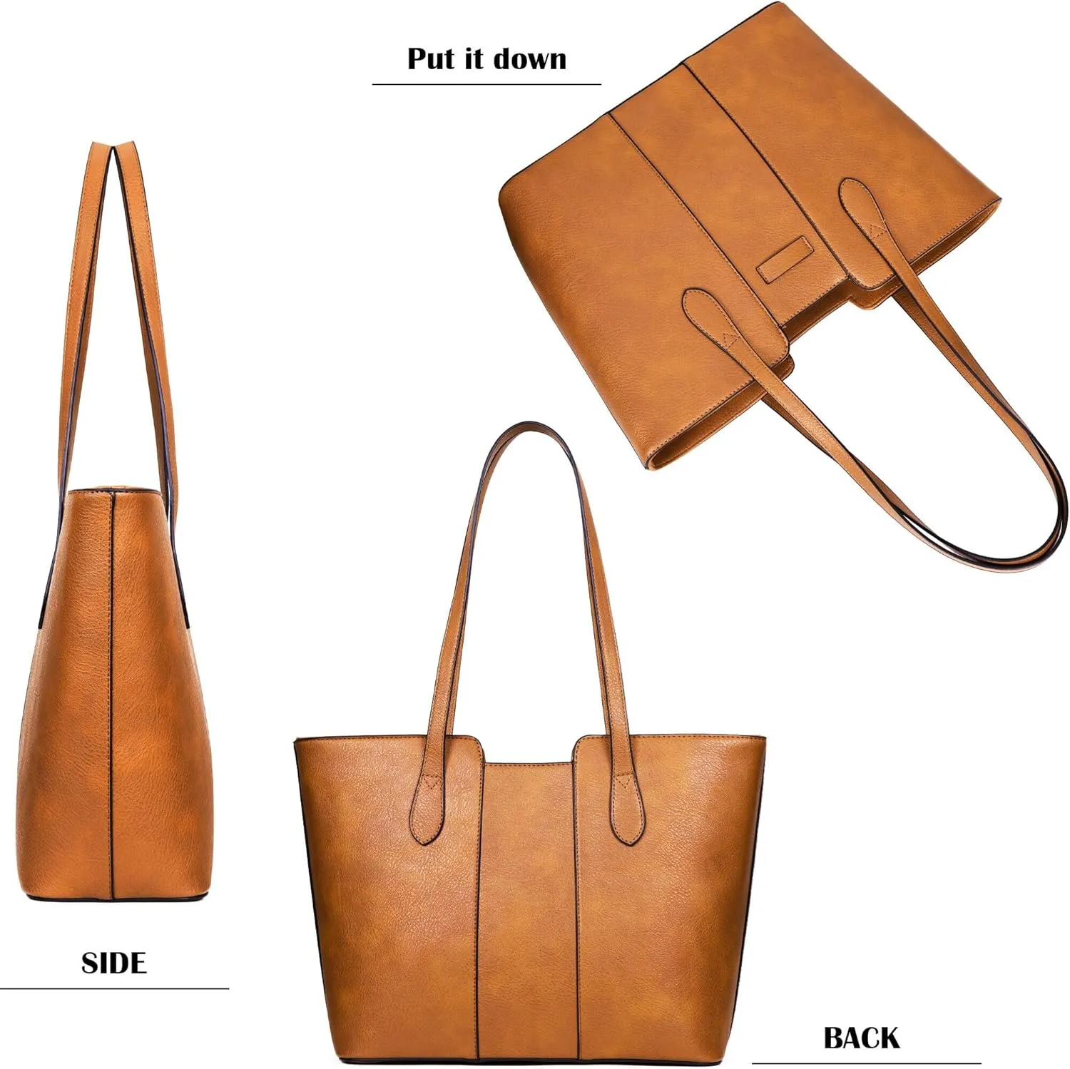 ToLFE Tote Bags for Women Purses and Handbags Top Handle Satchel PU Leather Shoulder Hobo Bags