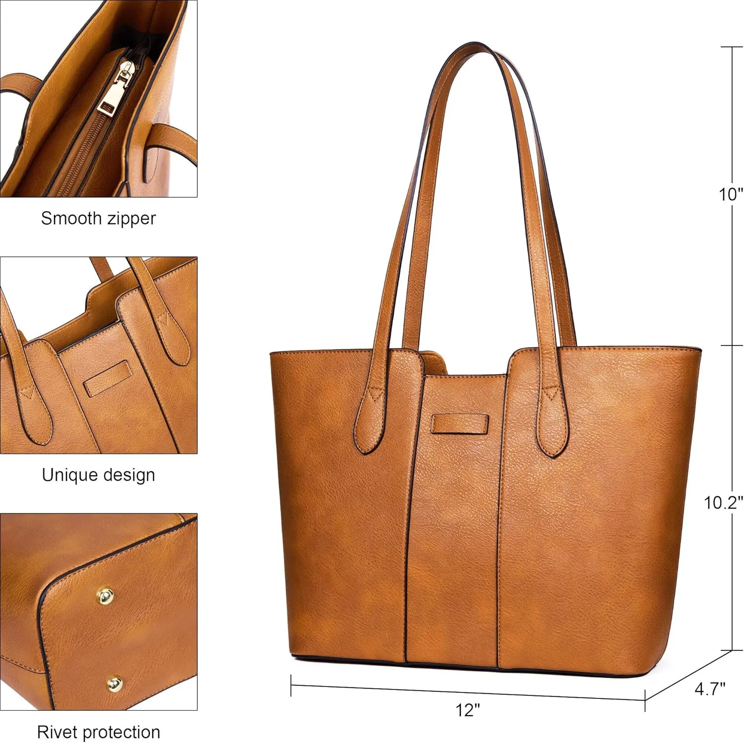 ToLFE Tote Bags for Women Purses and Handbags Top Handle Satchel PU Leather Shoulder Hobo Bags