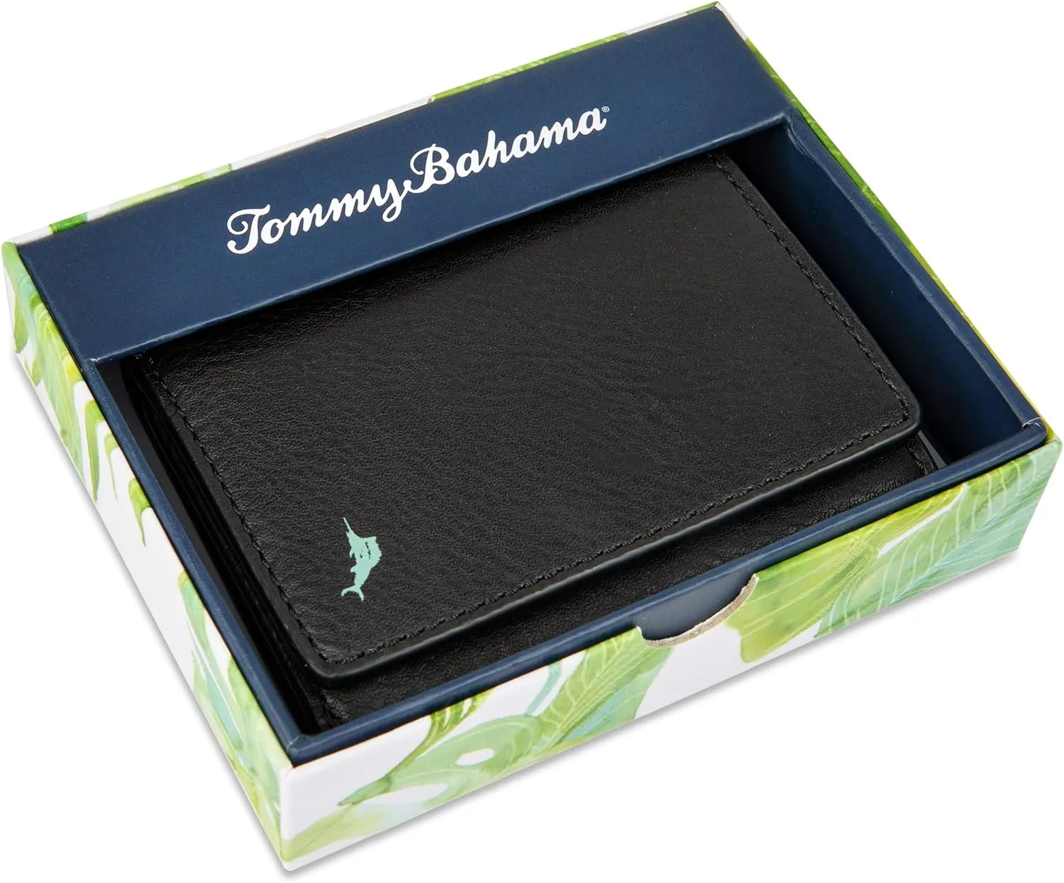 Tommy Bahama Men's Compact Trifold Leather Wallet