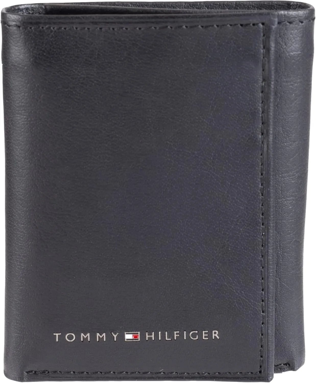 Tommy Hilfiger Men's Compact Trifold Wallet with ID Window and Multiple Card Slots