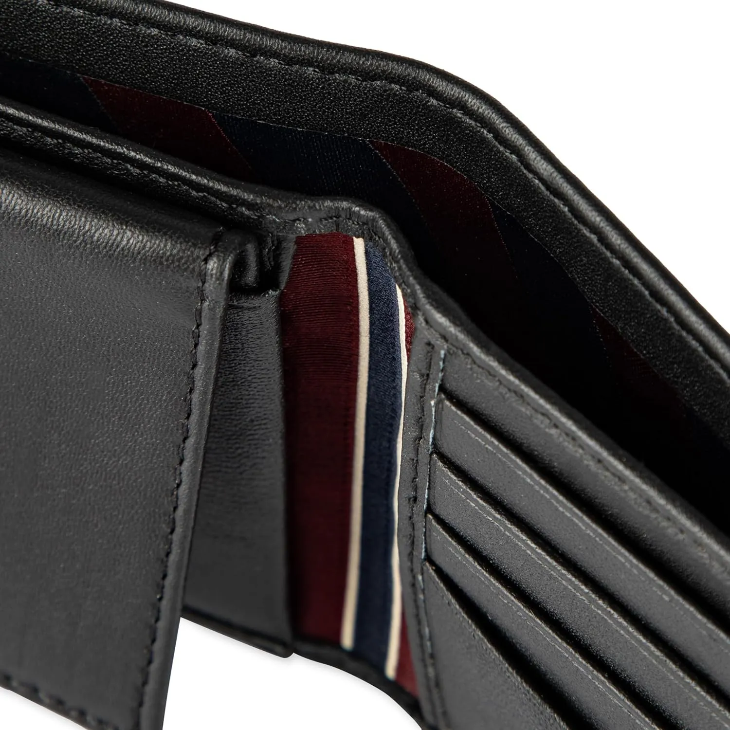 Tommy Hilfiger Men's Leather Wallet – Slim Bifold with 6 Credit Card Pockets and Removable ID Window