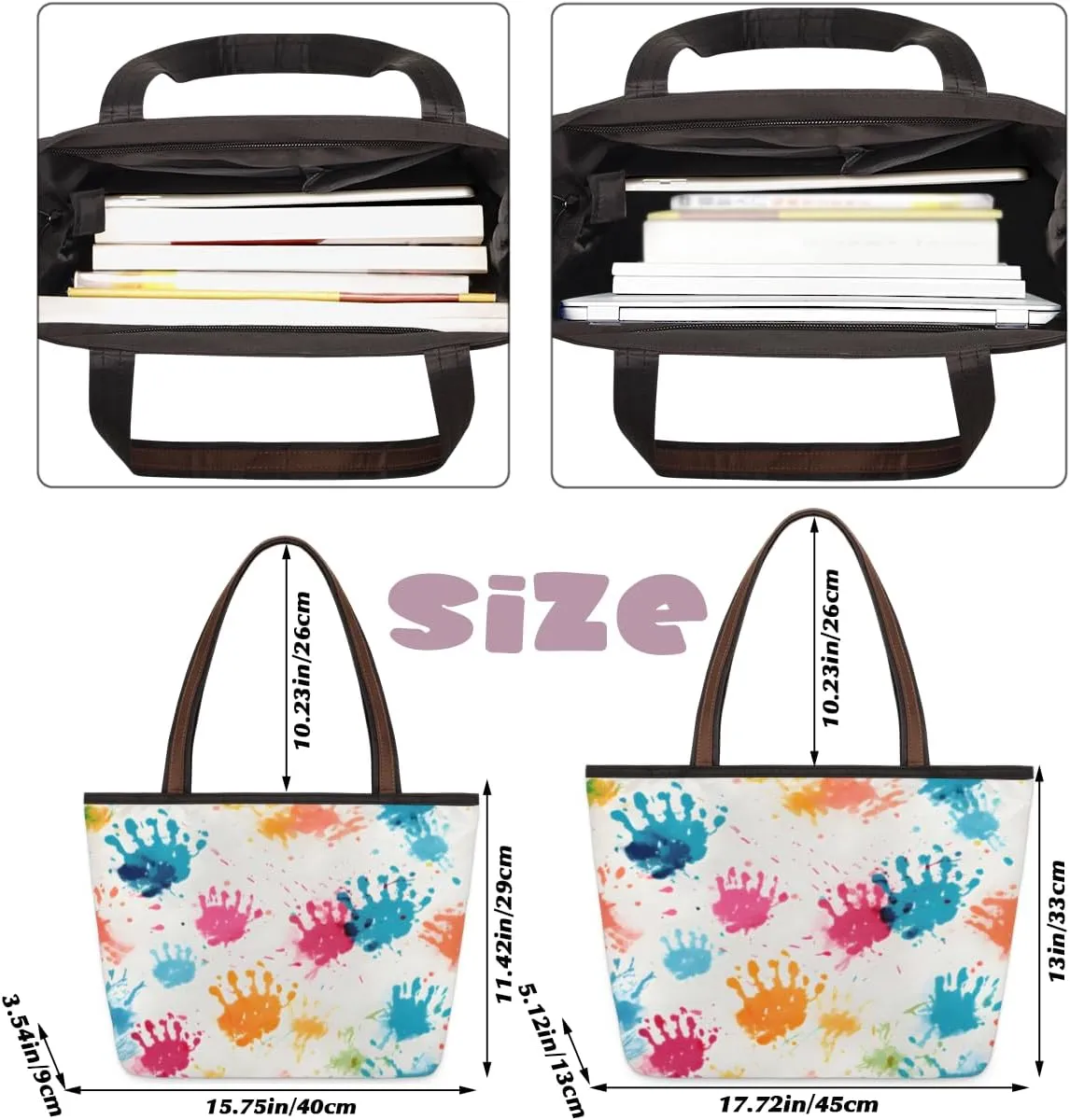 Tote Bag for Women with Zipper Large Capacity Top Handle Casual Shoulder Bag Handbag Reusable Shopping