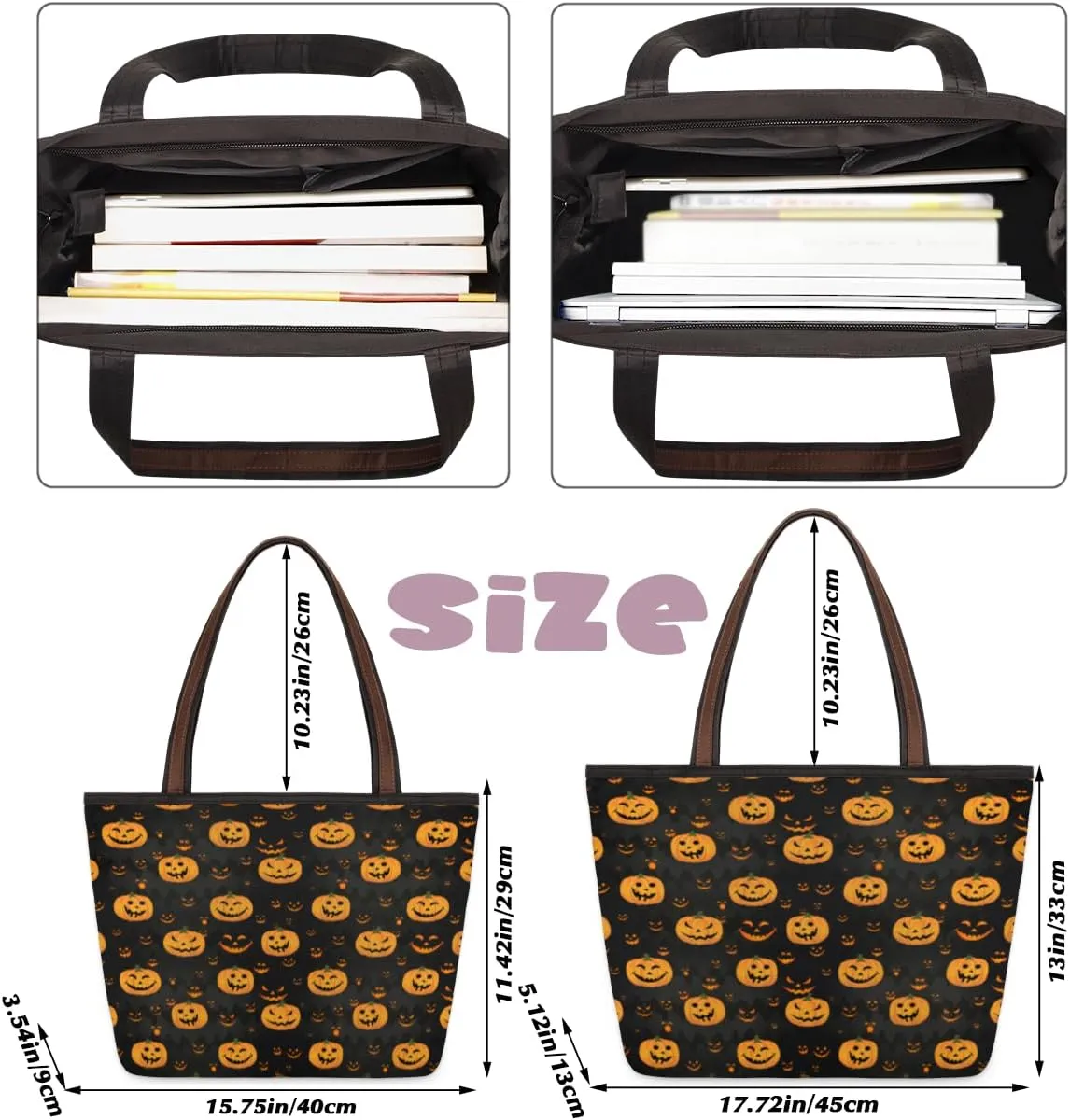 Tote Bag for Women with Zipper Large Capacity Top Handle Casual Shoulder Bag Handbag Reusable Shopping