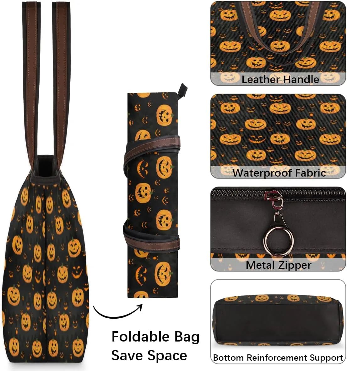Tote Bag for Women with Zipper Large Capacity Top Handle Casual Shoulder Bag Handbag Reusable Shopping