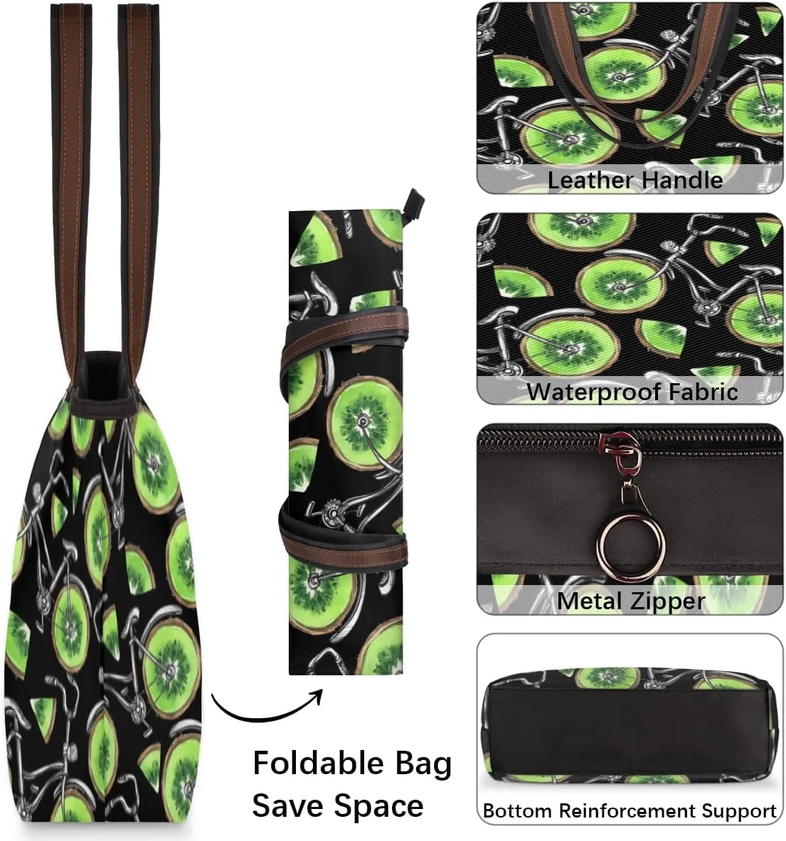 Tote Bag for Women with Zipper Large Capacity Top Handle Casual Shoulder Bag Handbag Reusable Shopping