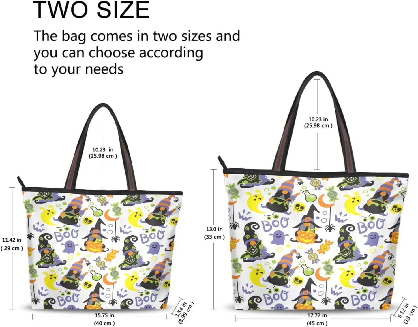 Tote Bag for Women with Zipper,Polyester Tote Purse Holiday Tote Bag Work Handbag Women Gift