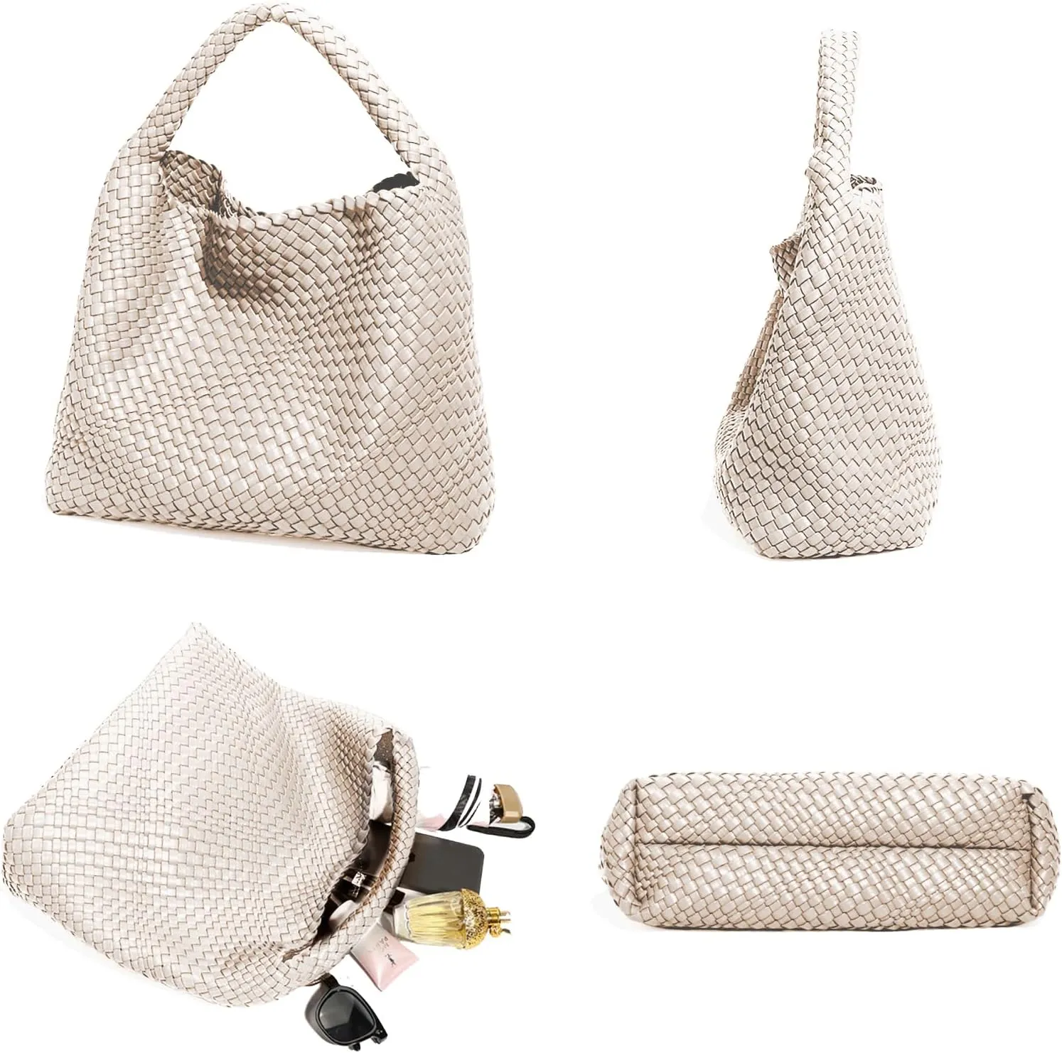 Tote Bag Shoulder Handbags for Women Hand bag Large Capacity Travel Woven Lightweight Purse Hobo Slouchy Bags