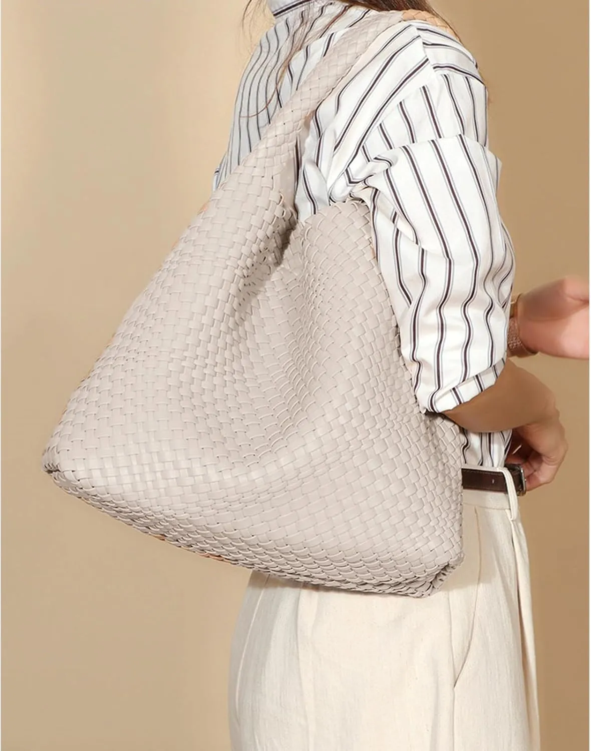 Tote Bag Shoulder Handbags for Women Hand bag Large Capacity Travel Woven Lightweight Purse Hobo Slouchy Bags