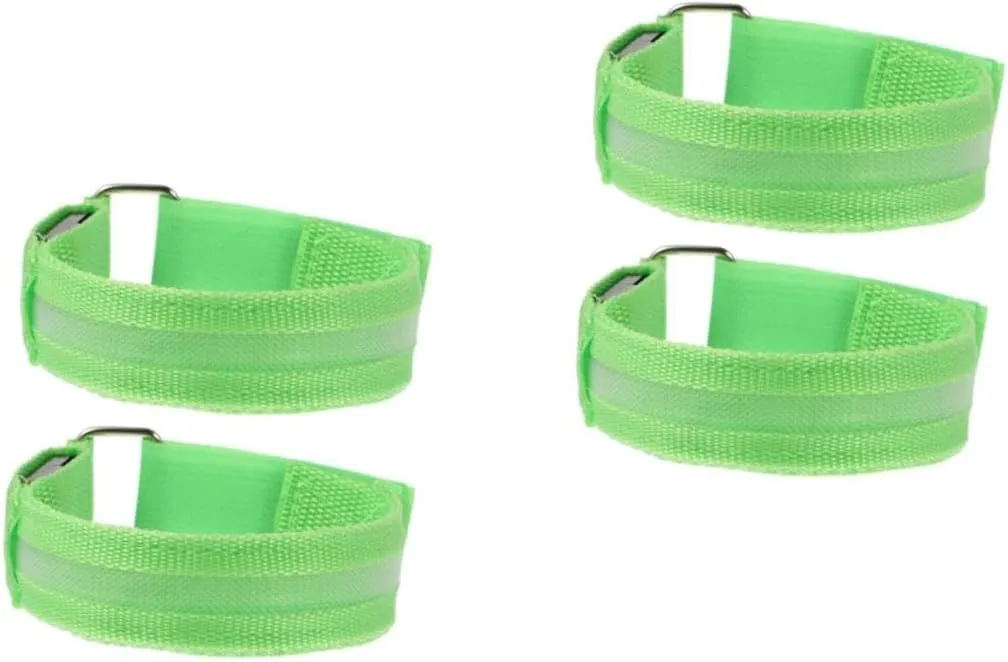 Toyvian LED Glowing Armbands Night Running Sports Wristbands for Safety Nighttime Use Three Lighting Modes for