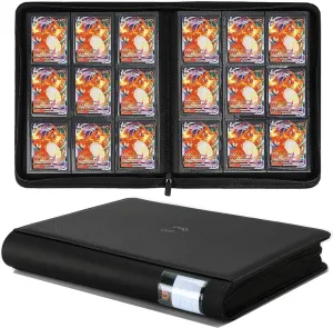 Trading Card Binder - Zipper Binder, Album Hold Up to 540 Game Cards for TCG, MTG, YGO & More