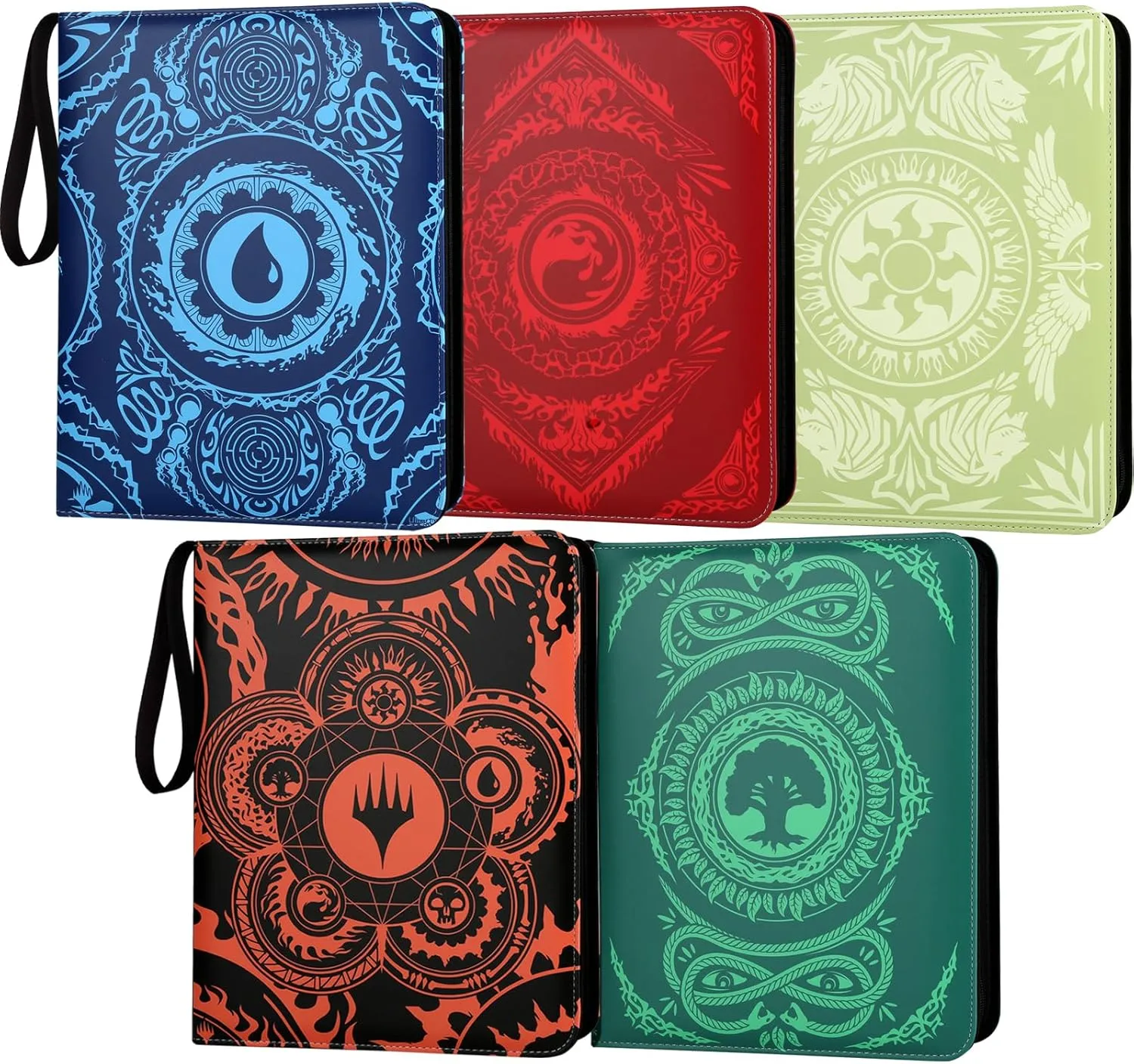 Trading Card Binder,9-Pocket Binder for Trading Cards Holds 720 Cards,Premium Collector Card Album for Standard Cards,Card Collection Folder for MTG,TCG,Yugioh,Game Cards(5 pack)