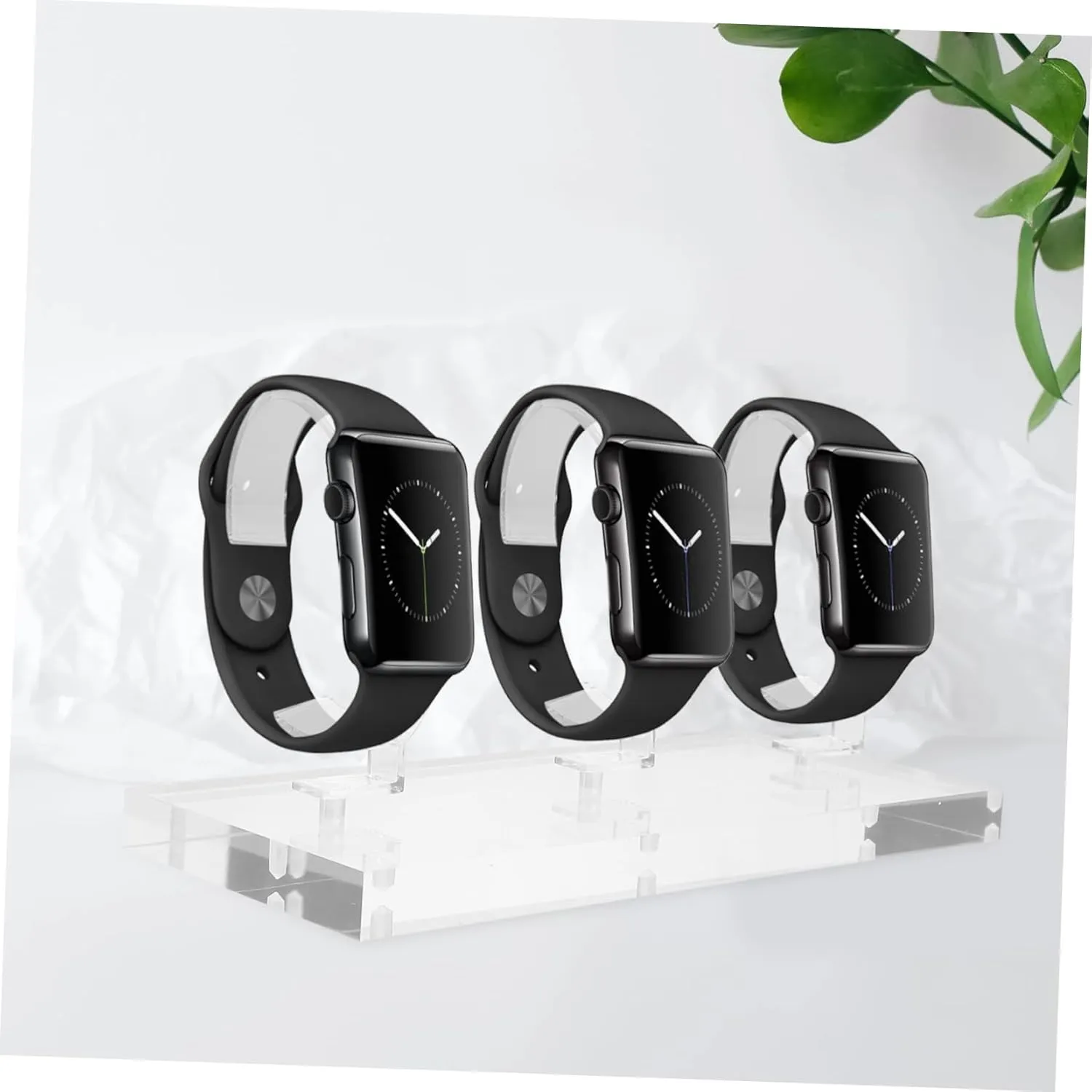 Transparent Watch Display Stand Jewelry Holder for Retail Clear Acrylic Watch Rack for Bracelets and Accessories Compact Design for and Travel
