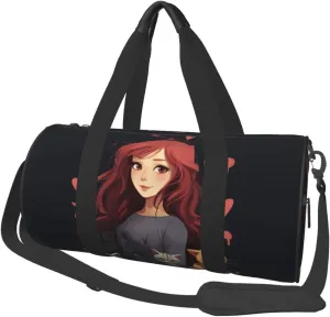 Travel Bag For Women,A Girl Who Loves Cats Print Personal Item Duffle Bags,Weekend Travel Duffel Tote Bag,Travel Sport Gym Bag For Men,Airplane Travel Essentials For Flying