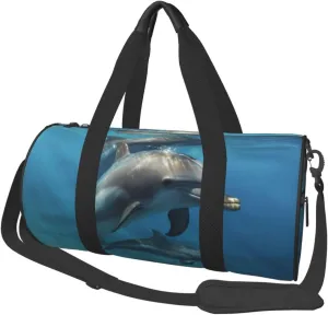 Travel Bag For Women,Dolphins Art Print Personal Item Duffle Bags,Weekend Travel Duffel Tote Bag,Travel Sport Gym Bag For Men,Airplane Travel Essentials For Flying
