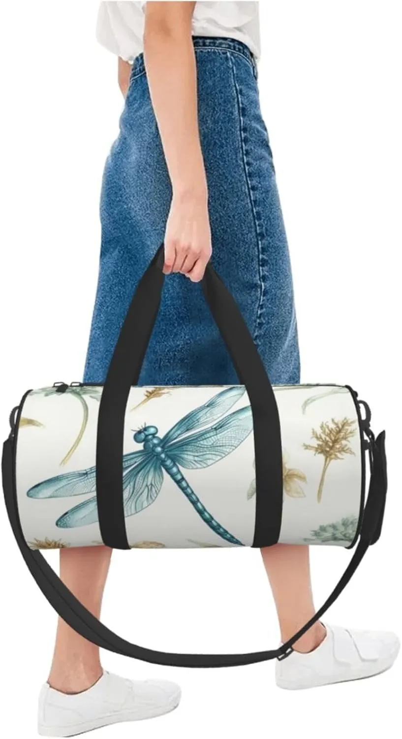 Travel Bag For Women,Dragonfly Print Personal Item Duffle Bags,Weekend Travel Duffel Tote Bag,Travel Sport Gym Bag For Men,Airplane Travel Essentials For Flying