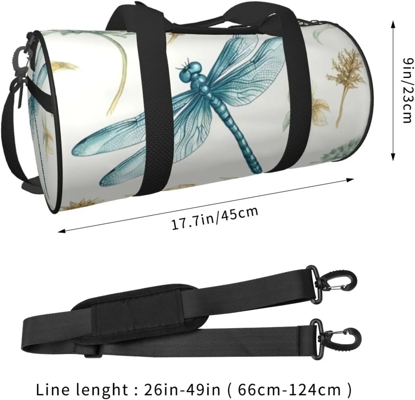 Travel Bag For Women,Dragonfly Print Personal Item Duffle Bags,Weekend Travel Duffel Tote Bag,Travel Sport Gym Bag For Men,Airplane Travel Essentials For Flying