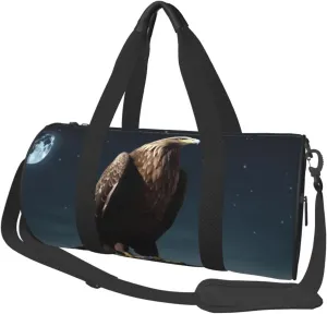 Travel Bag For Women,Eagle Under The Stars Print Personal Item Duffle Bags,Weekend Travel Duffel Tote Bag,Travel Sport Gym Bag For Men,Airplane Travel Essentials For Flying
