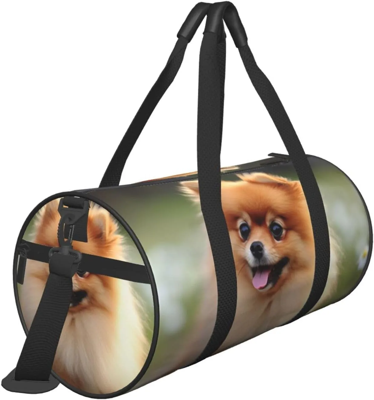 Travel Bag For Women,Pomeranian Dog Print Personal Item Duffle Bags,Weekend Travel Duffel Tote Bag,Travel Sport Gym Bag For Men,Airplane Travel Essentials For Flying